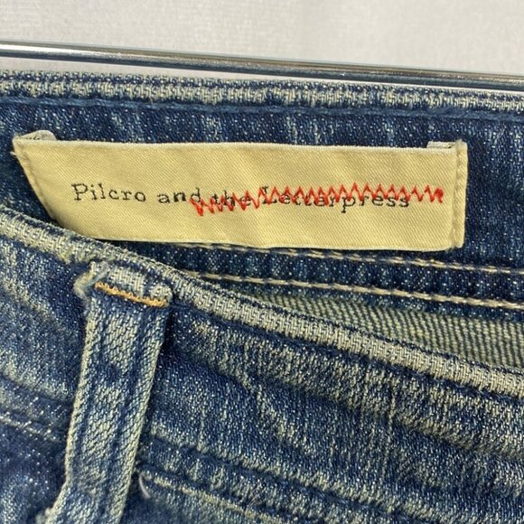 ANTHROPOLOGIE Pilcro and the Letterpress Jeans Patchwork Pilcro Premium Hyphen - Picture 6 of 15